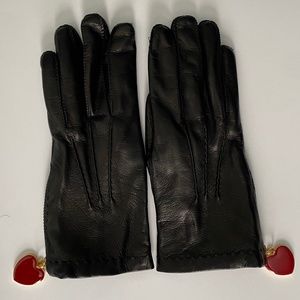 MOSCHINO LEATHER GLOVES
